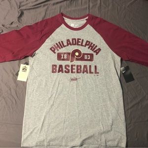 Phillies 3/4 cut shirt New with tags